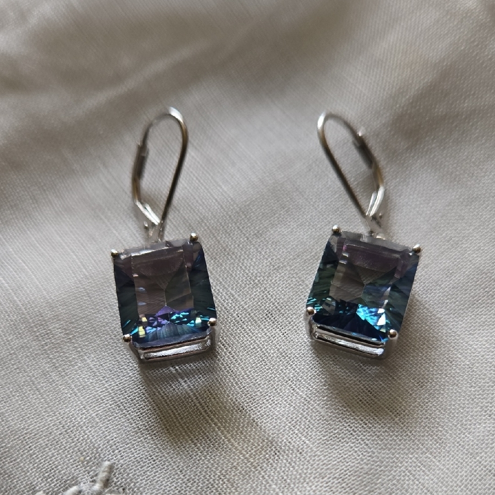Mystic Topaz Sterling Silver Earrings